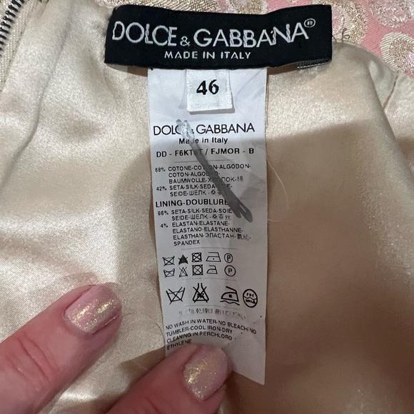 Dolce & Gabbana Cream Textured Mini Dress - Picture 12 of 12